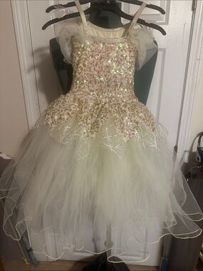 AWish come True Cream Lace & Sequin Dress 20385